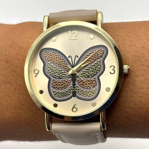 Gold Butterfly Men's Watch - Picture 1 of 5